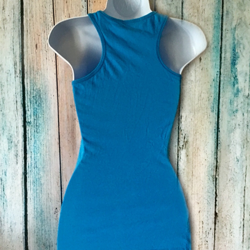 Tank Top Racer Back Light Blue T-Shirt - Picture 2 of 2